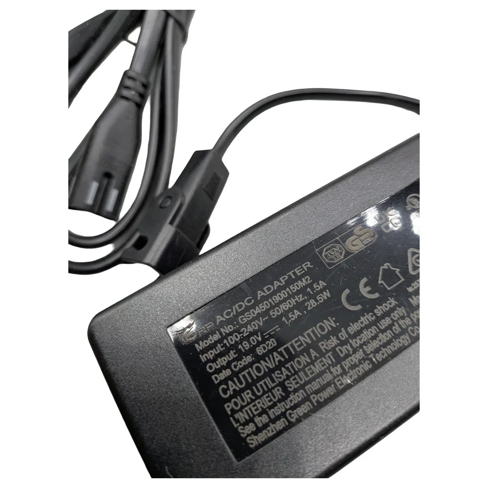 Green Power GS04501900150M2 AC DC Adapter 19V 1.5A 28.5W Power Cord Black